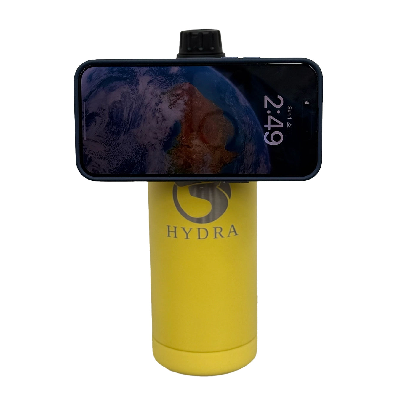 Hydra Water bottle with Phone Holder – Yellow