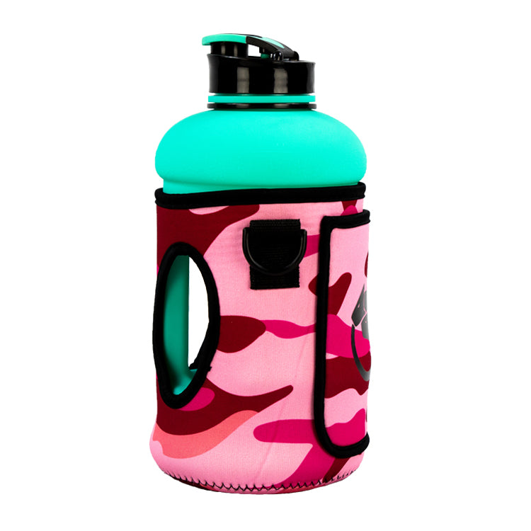 Pink Camo - 1.3L Hydra Bottle Sleeve - Neoprene Bottle Sleeve
